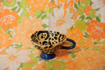 Orange &amp; pink leopard mug