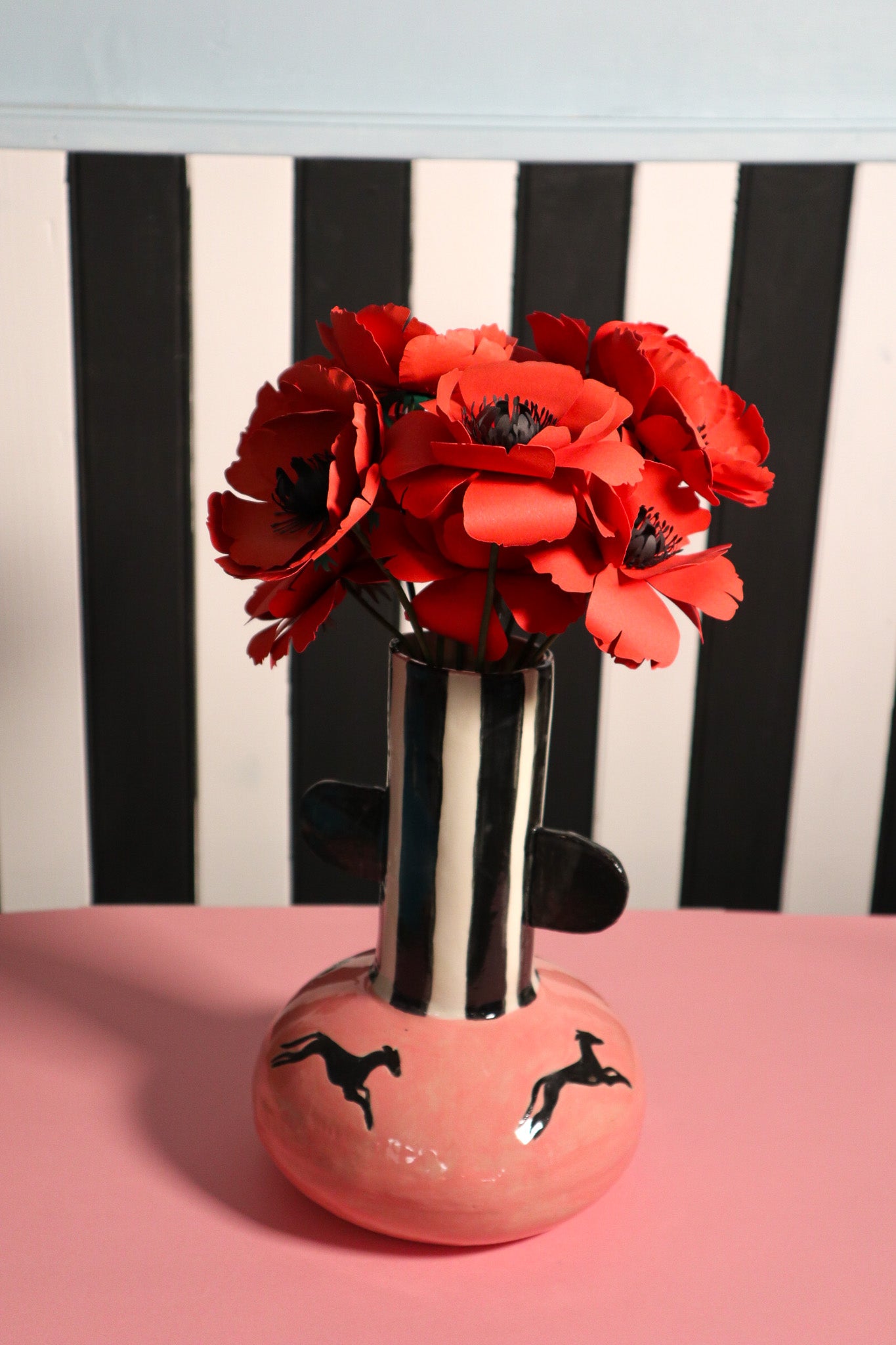 Vase rayé Effy & Coquelicot OKG studio