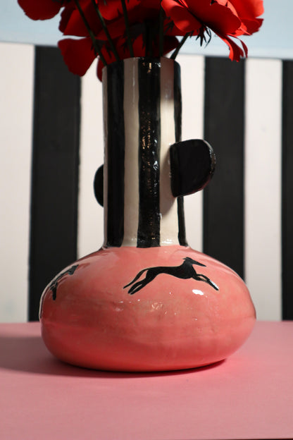 Vase rayé Effy & Coquelicot OKG studio