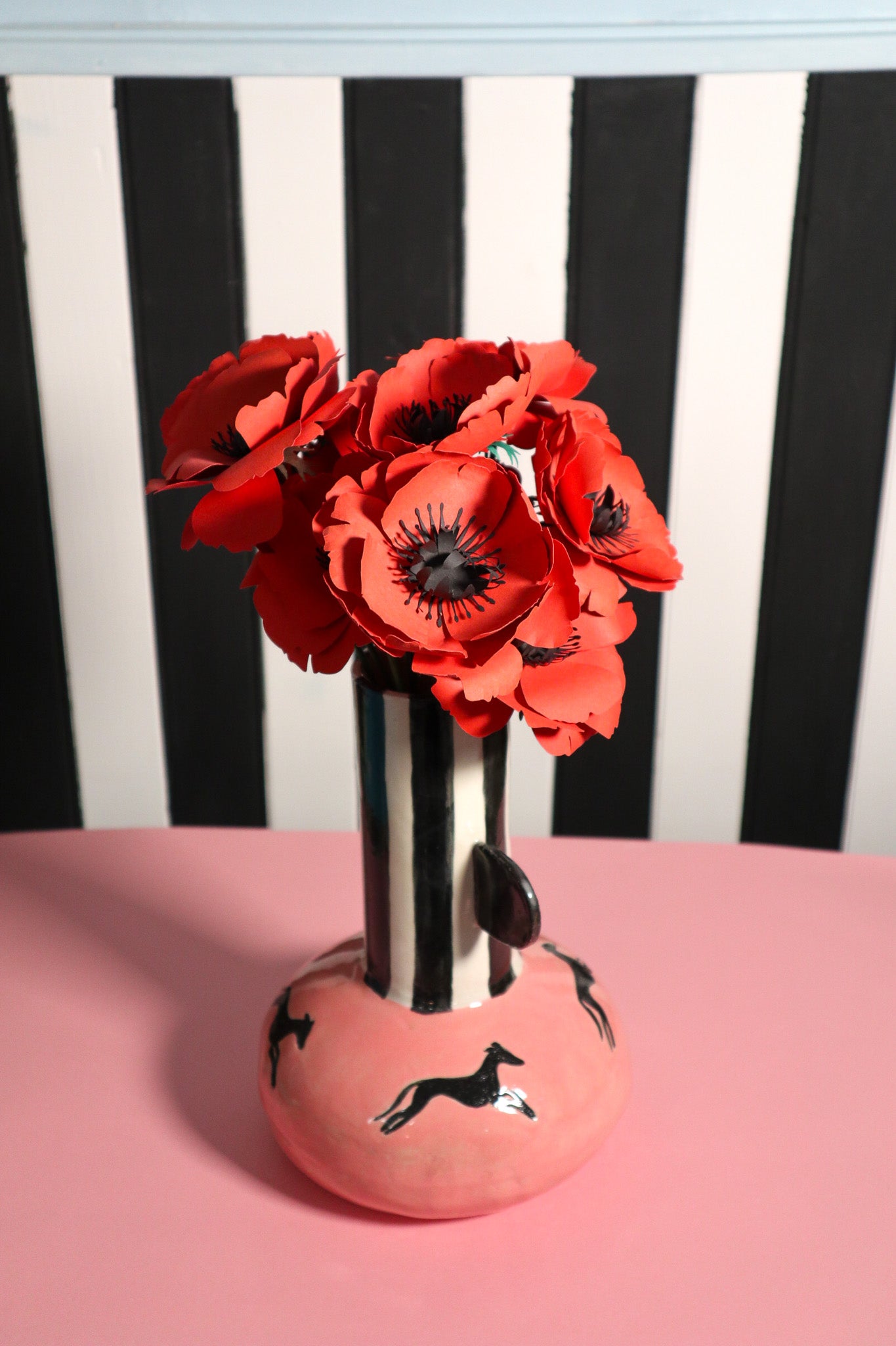 Vase rayé Effy & Coquelicot OKG studio