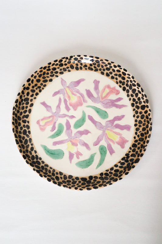 Assiette orchidée léo