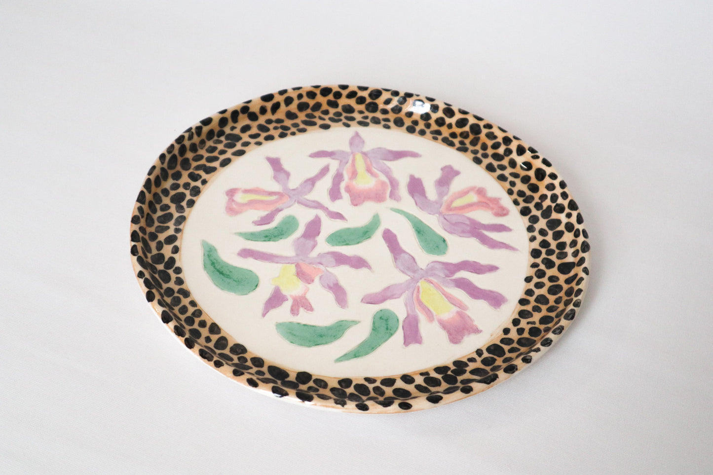 Assiette orchidée léo