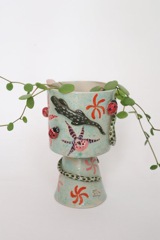 Cache pot « dans mon jardin »