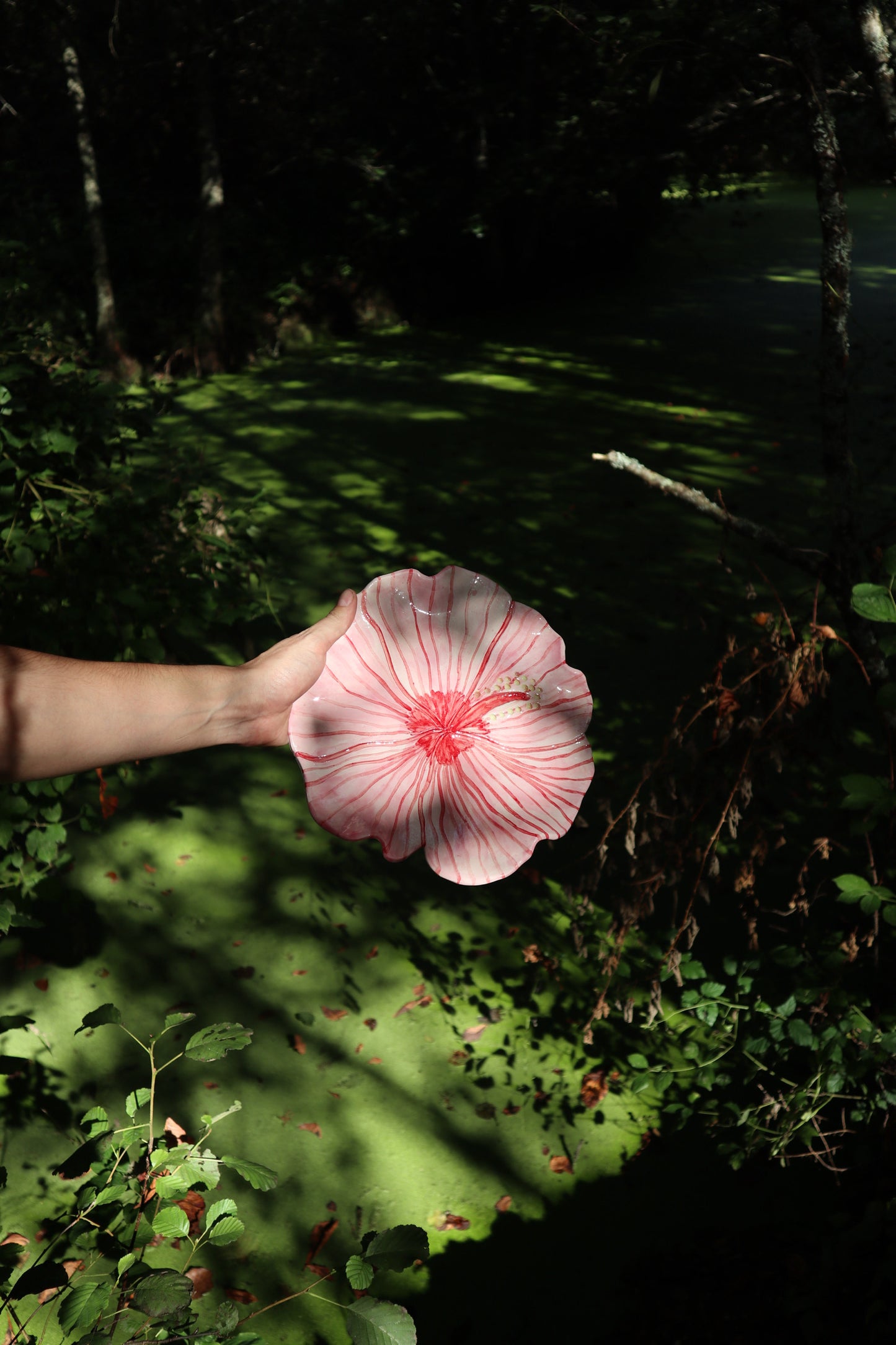 Assiette hibiscus