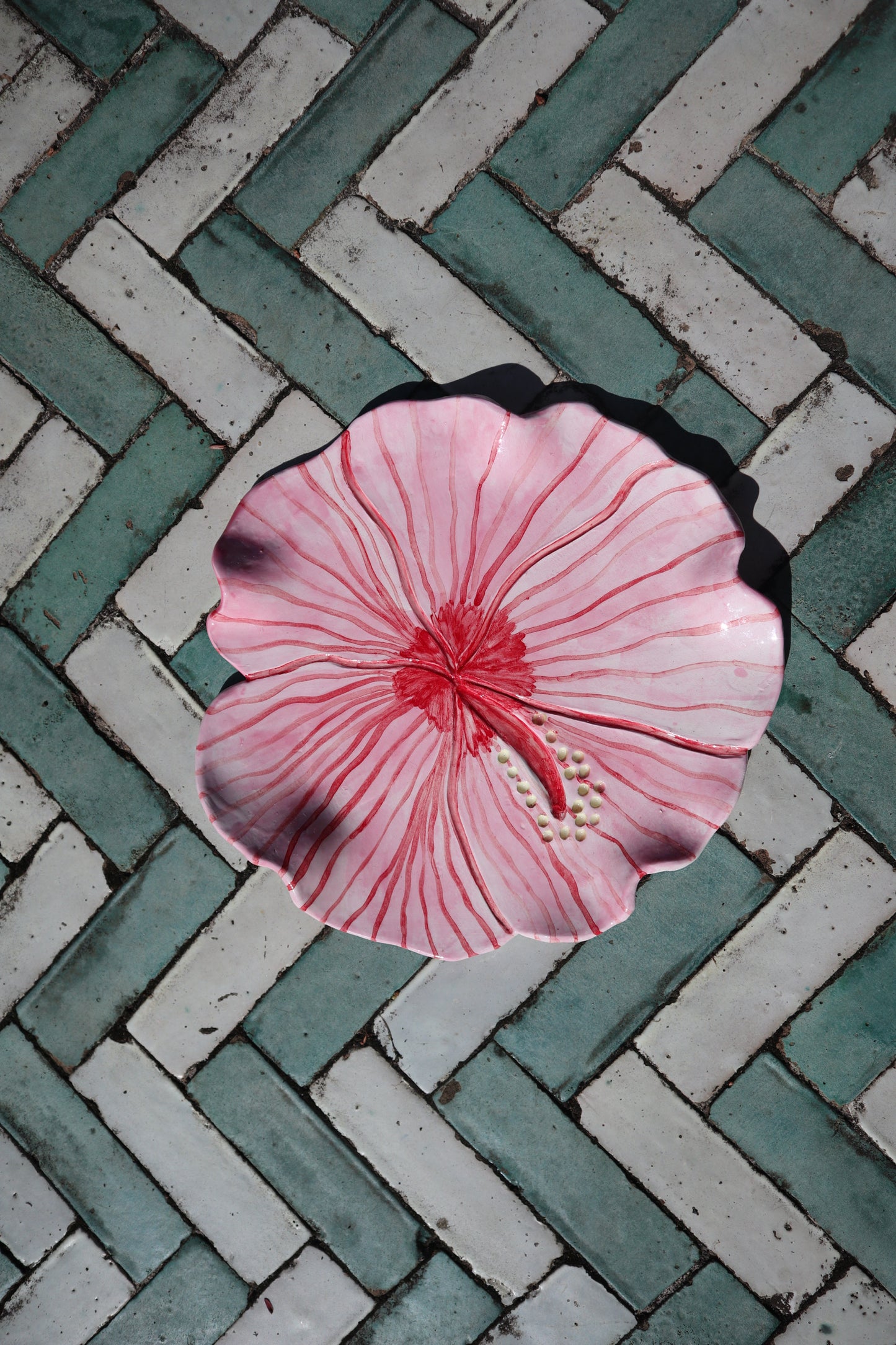 Assiette hibiscus