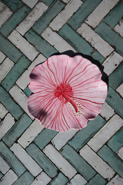 Assiette hibiscus