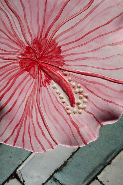 Assiette hibiscus