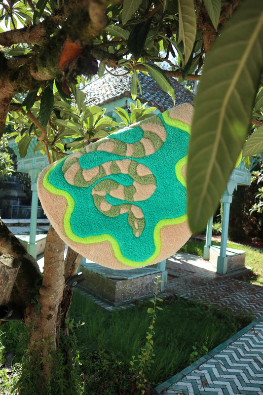 Tapis serpent turquoise