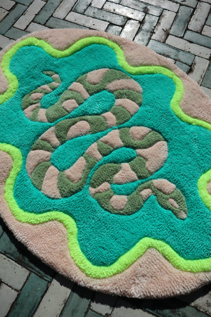 Tapis serpent turquoise