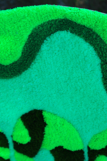Tapis serpent monochrome vert